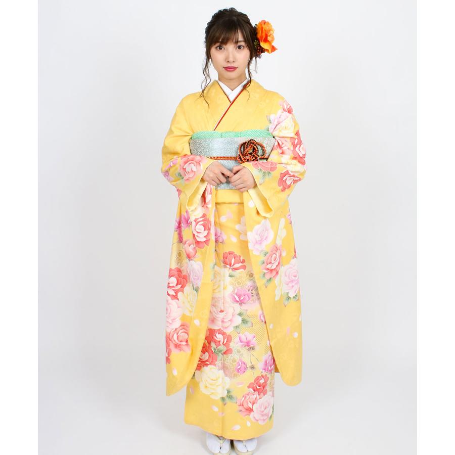 美品 成人式 振袖のみ155cm~165cm用【1042】 成人式】振袖レンタル [安心の長期間レンタル]【対応身長150cm〜165cm