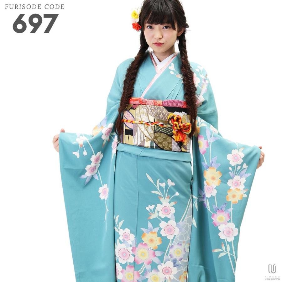 対応身長149-164cm】成人式レンタル振袖フルセット-697 振袖セット