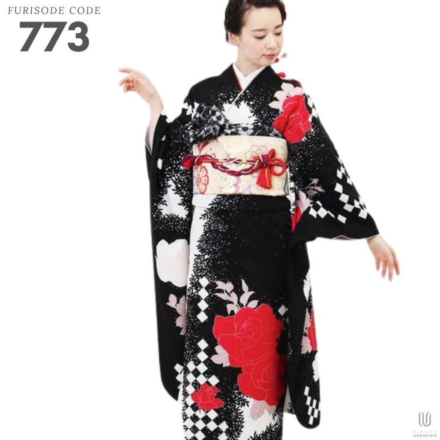 対応身長148cm〜168cm】【クール・モダン】成人式レンタル振袖フル