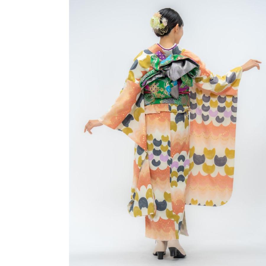 対応身長152-167cm】成人式レンタル振袖フルセット-823 クール系