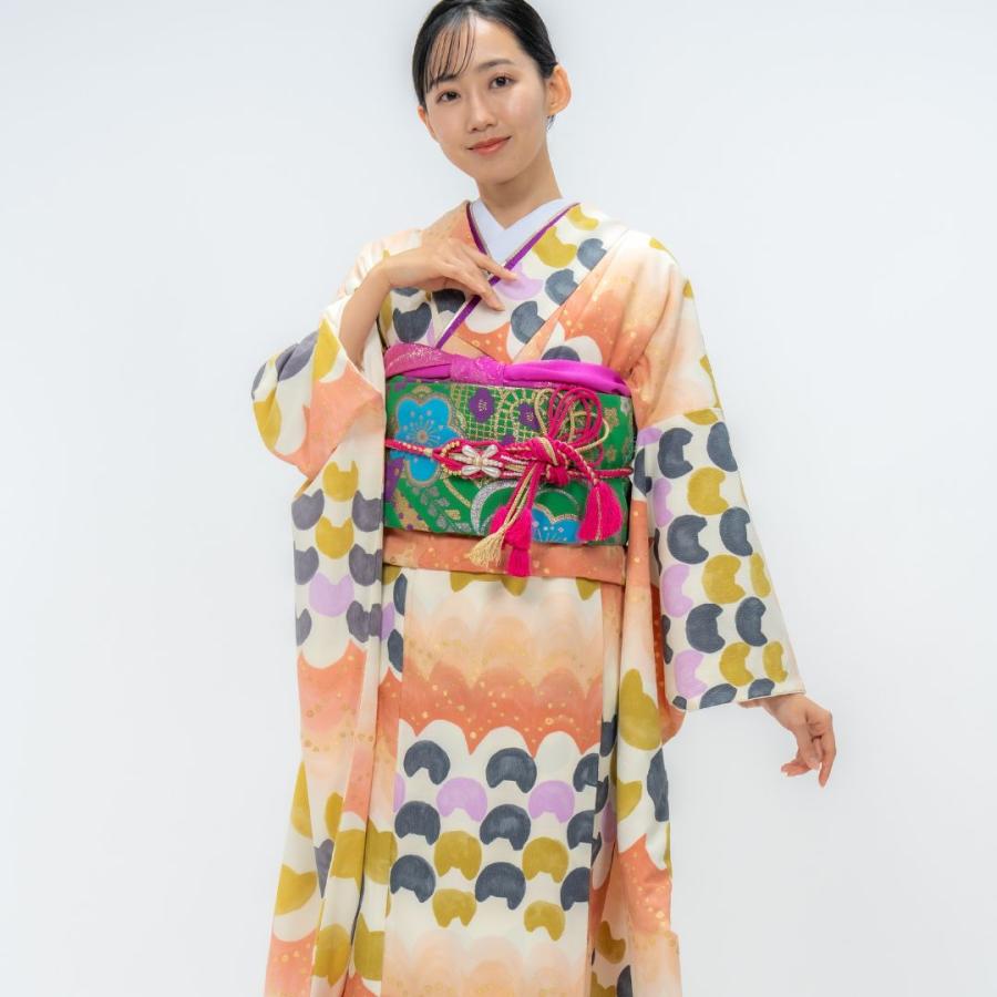 対応身長152-167cm】成人式レンタル振袖フルセット-823 クール系
