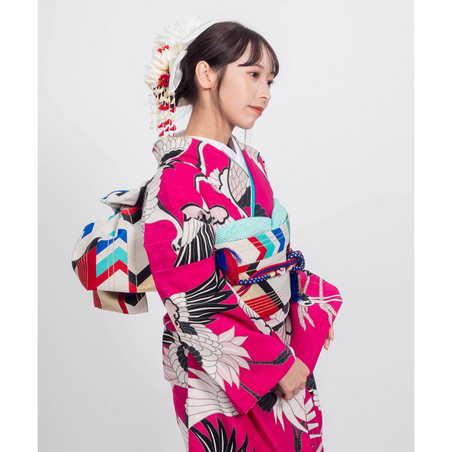 対応身長150cm〜165cm】成人式レンタル振袖フルセット-916 レトロ