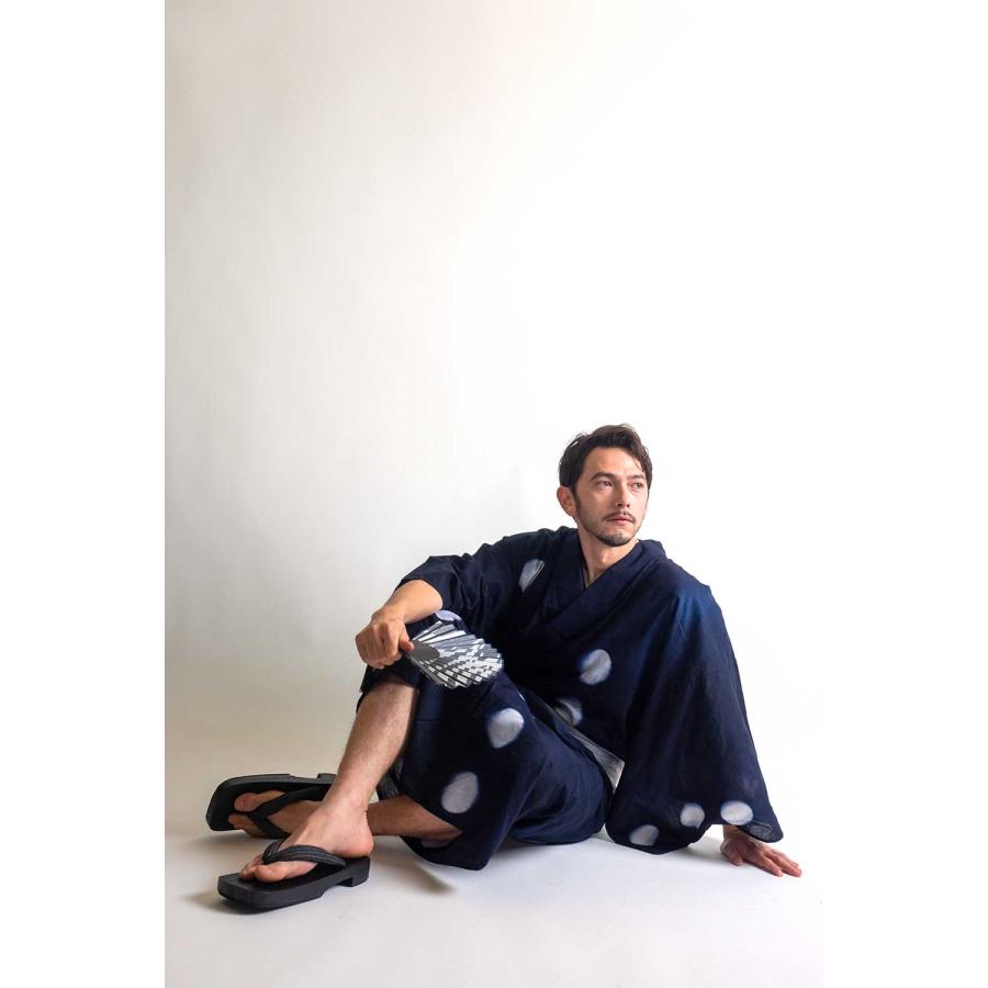 浴衣 メンズ/送料無料/浴衣+帯+下駄+腰紐/優華壇 絵羽絞り浴衣お仕立て