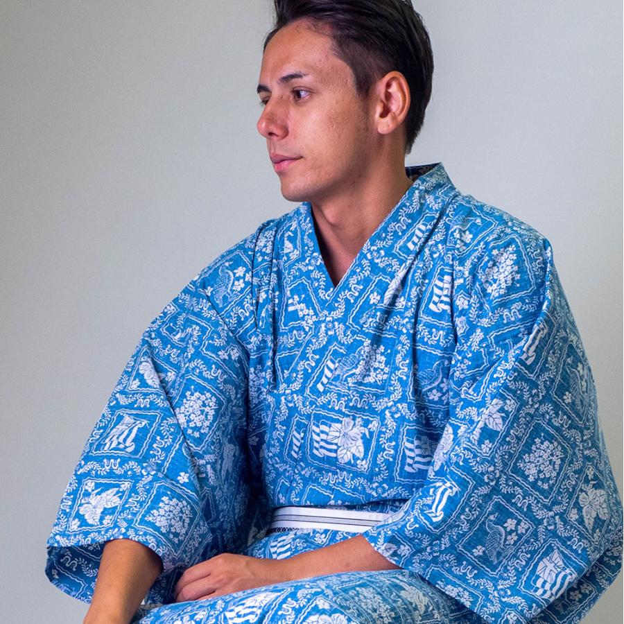 ★未使用★ ケイタマルヤマ アロハ柄浴衣 ネイビー サイズ01 ゆかた★送料無料 MEN'S】 アロハ柄 浴衣｜KEITAMARUYAMA OFFICIAL ONLINE STORE