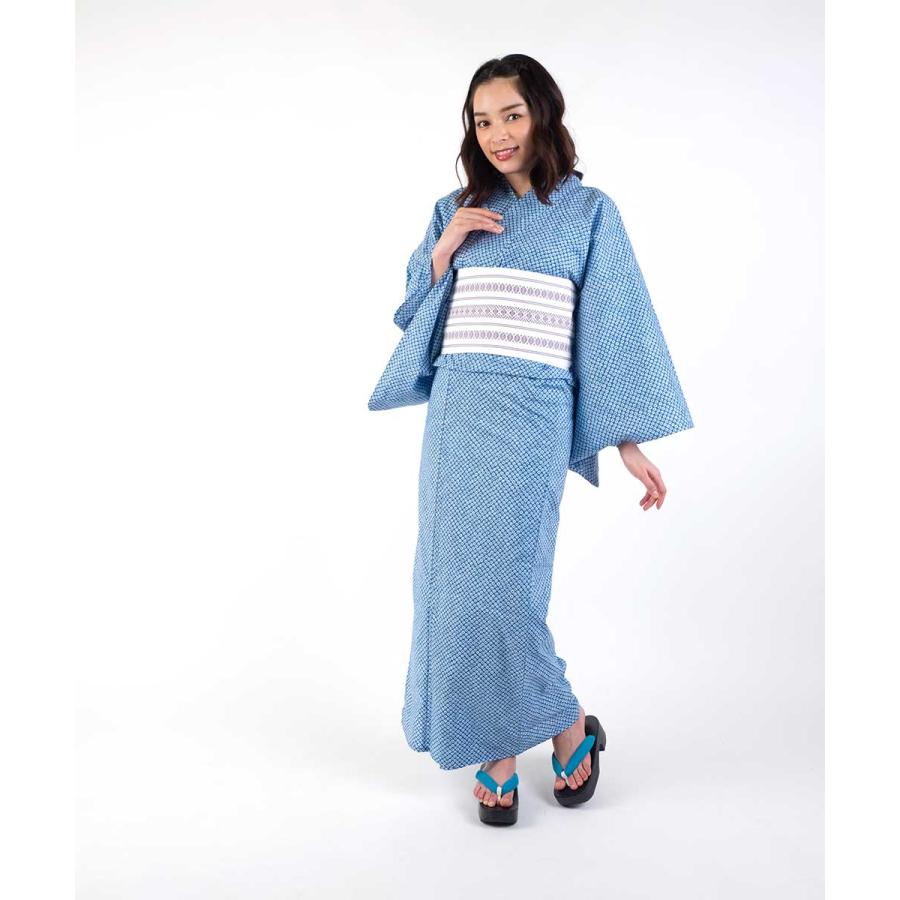 自由区 浴衣 絞り　新品未使用 浴衣 単品 女性用ゆかた【絞り調レディース浴衣】Ummm. 即日発送