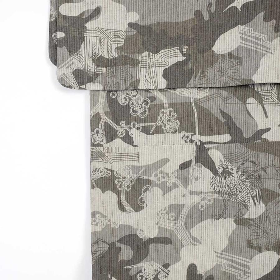 浴衣 メンズ/浴衣+帯+下駄+腰紐/JUNKO KOSHINO・(メンズ)男性用お仕立て上がり浴衣4点セット/高級/綿麻/ブランドゆかた/迷彩/カモフラージュ柄/グレー |  | 04