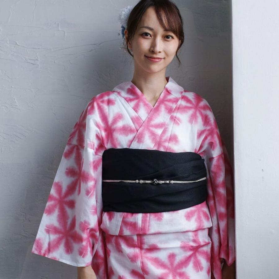 浴衣 単品【お仕立て上がりレディース浴衣】雪花絞り風レディース浴衣