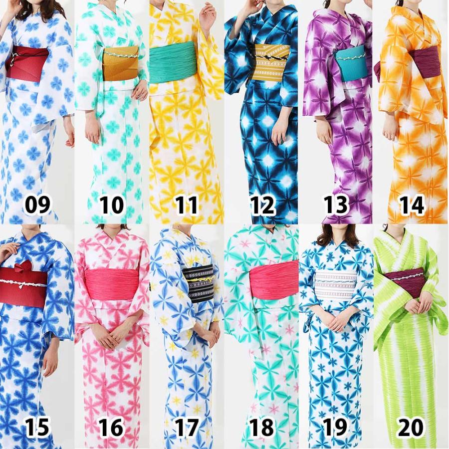 キモノアンノン kimonoあんのん Ummm.雪花絞り風レディース浴衣