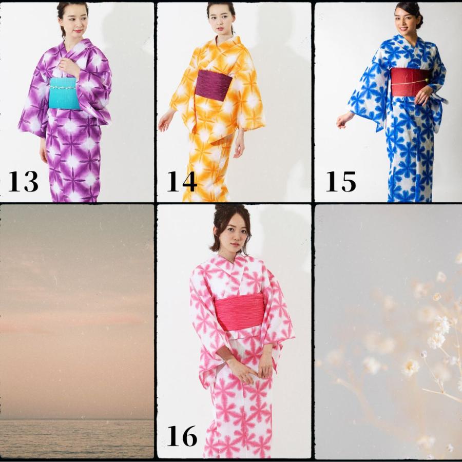 浴衣 単品【お仕立て上がりレディース浴衣】雪花絞り風レディース浴衣
