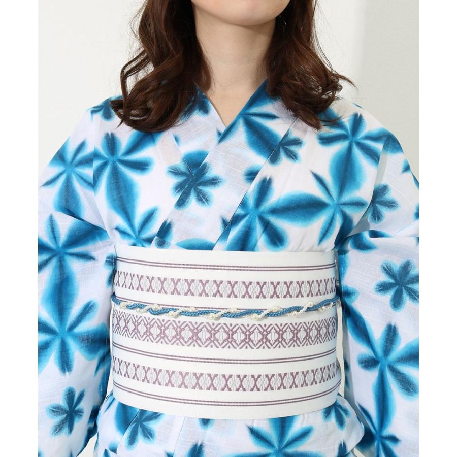 浴衣 単品【お仕立て上がりレディース浴衣】雪花絞り風レディース浴衣
