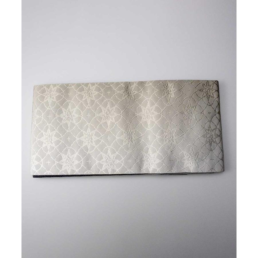 半巾帯【ゆかた帯】 IKS COLLECTIONオリジナル小袋帯 イクス チェック 花柄 グレー 黒 ★浴衣 和服 和装 おしゃれ |  | 03