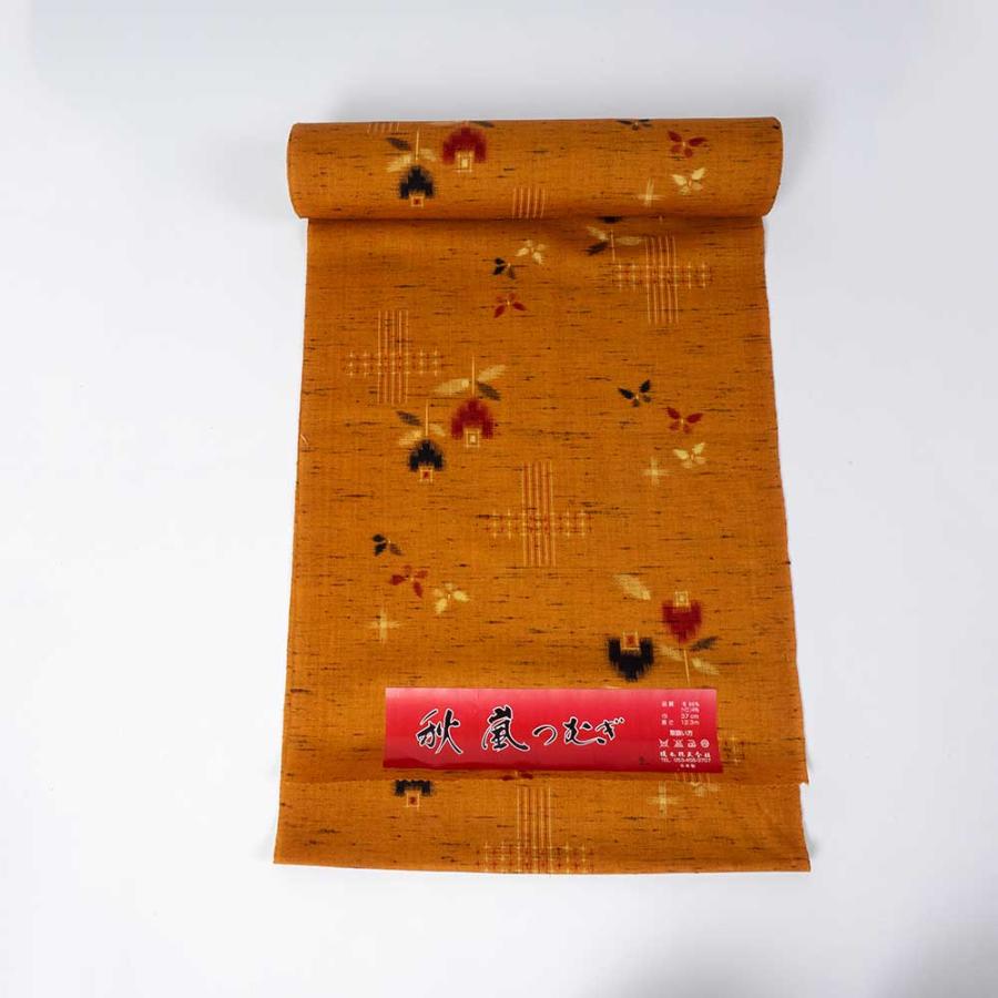 【生地代＋お仕立て代込み価格】ウール着物カジュアル 秋嵐つむぎ unk68018 |  | 03