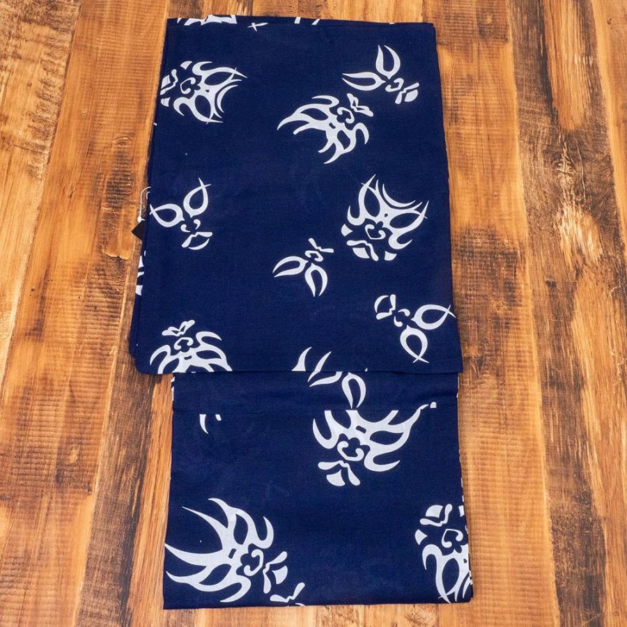 /男浴衣セット/日本製高級生地 男らしい古典柄 伝統的な紺白のゆかた/浴衣+帯+下駄+腰紐/「Ummm.JAPAN BLUE CLASSIC」/隈取り柄/(メンズ浴衣) |  | 02