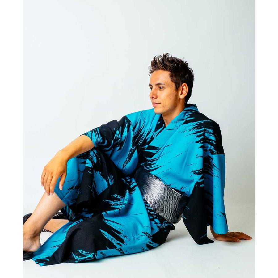 浴衣 メンズ/送料無料/浴衣 +帯+下駄+腰紐/コシノジュンコ男メンズ浴衣