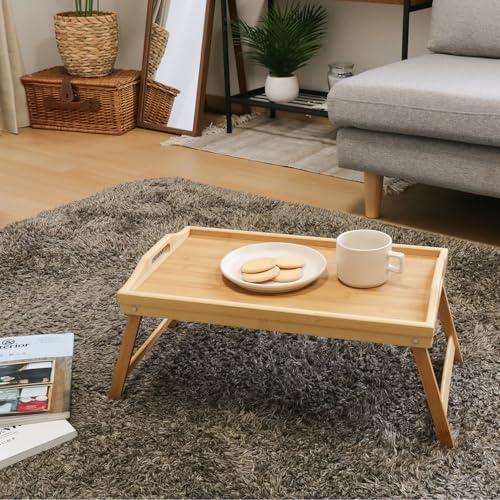 不二貿易(Fujiboeki) 折りたたみ ベッドテーブル ローテーブル 幅50