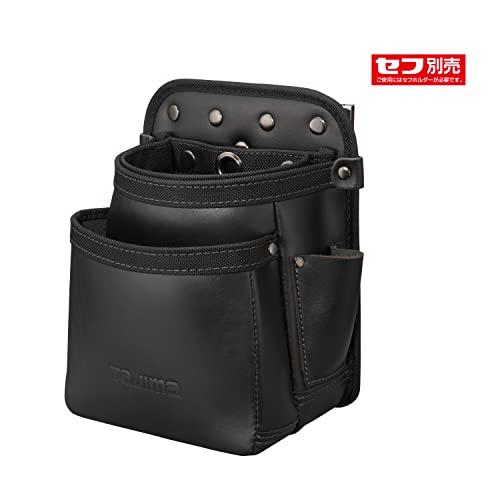 TJMデザイン タジマ 着脱式 腰袋 本革 2段中 SFKBK-2M ブラック TJMデザイン タジマ 着脱式 腰袋 本革 2段中 SFKBK-2M ブラック