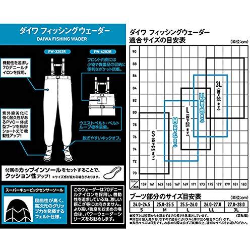 ダイワ(DAIWA) FW-4202R ダイワフィッシングウェーダー スラッシュグレー Sサイズ｜unli-mall｜03