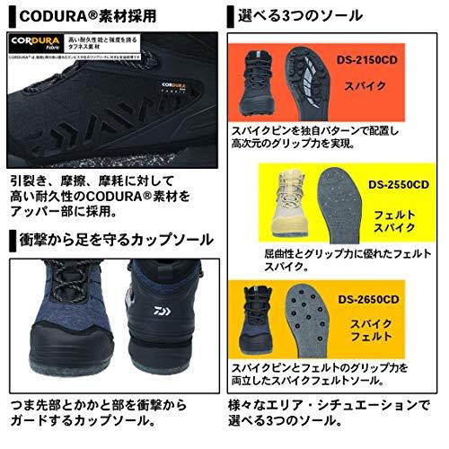 ダイワ(DAIWA) フィッシングシューズ ブラック 26.0 DS-2150CD 釣り用シューズ ブラック cm