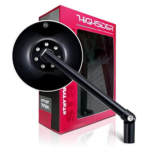 2個セット デイトナ HIGHSIDER ロッドミラー コネロ HIGHSIDER バーエンドミラー コネロ XS マットブラック