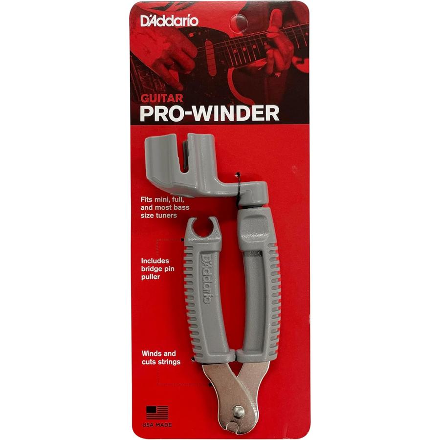 D'Addario ダダリオ ストリングワインダー ギター用 ピンプラー/ニッパー機能搭載 Pro-Winder Dark Grey DP0002DG (バンジョー/マンドリン対応) 【国内正規品】｜unliminet｜03