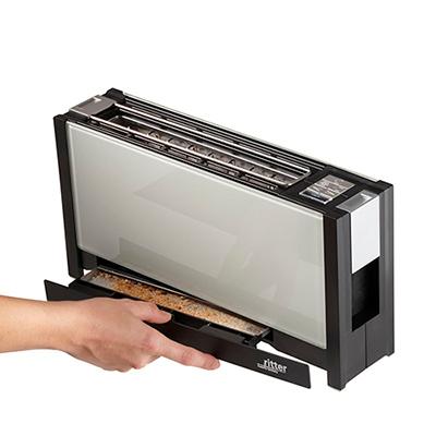 ritter リッター トースター「volcano5」ボルケーノ5 ガラス製断熱素材 9段階焼き加減 メモリー機能付き 自動センタリング機能 スタイリッシュデザイン ドイツ製の画像