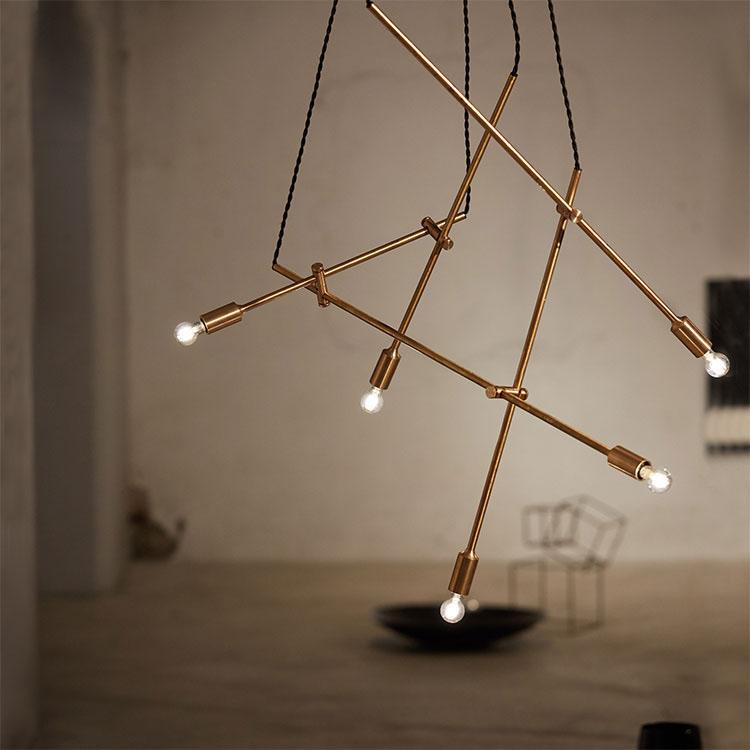 ARTWORKSTUDIO アートワークスタジオ Barcelona-pendant 5 バルセロナペンダント 5(電球なし) AW-0520Z 天井照明 シーリングライト 5灯 真鍮 可変の画像