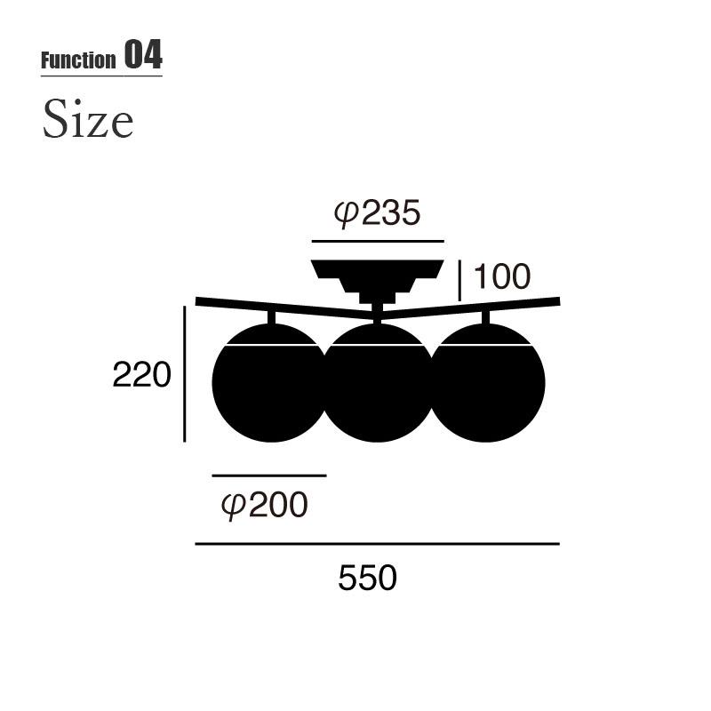 ARTWORKSTUDIO（アートワークスタジオ） Bliss 3-ceiling lamp (電球