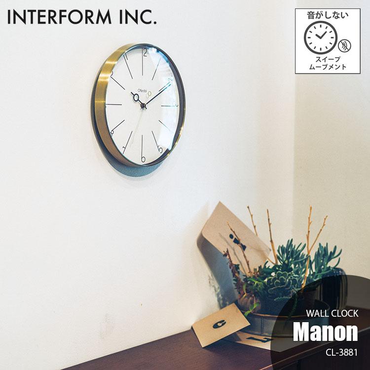 INTERFORM インターフォルム Manon マノン 掛時計 CL-3882 音が