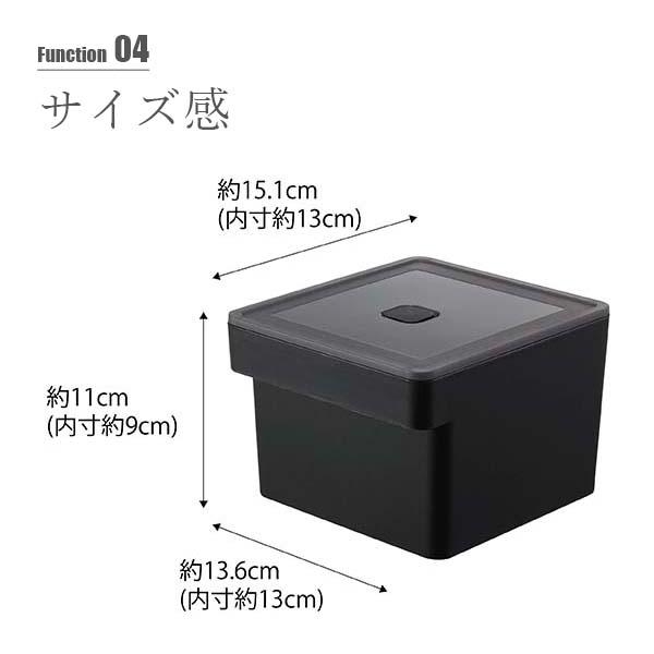 tower タワー (山崎実業) みそパックごと収納ハンドル付き密閉フードコンテナ Airtight Food Storage Container - Medium 保存容器 食洗器可 電子レンジ可｜unlimit｜06