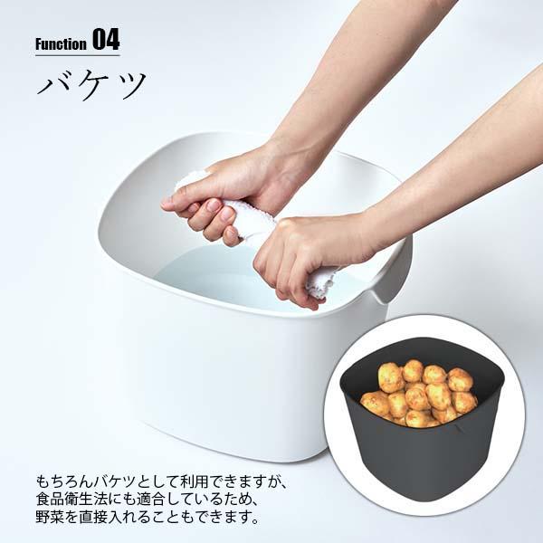 tidy ティディ Bucket Container バケットコンテナー (1個単位) CE-666-201 バケツ ストッカー コンテナ 収納 道具箱 ふた付き 取っ手付き 10L｜unlimit｜06