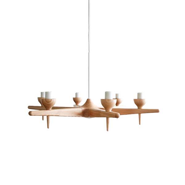 AXCIS アクシス sljd wood chandelier 6bulb スロイド ウッド