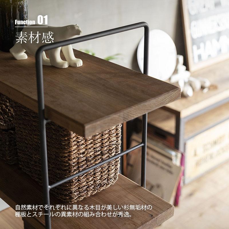 〔受注生産:メーカー直送:代引不可:納期目安1ヶ月程度〕 SWITCH スウィッチ Wheel Shelf ホイール シェルフ / 4段 棚 ラック 店舗什器 書棚 車輪付き 杉無垢材の画像