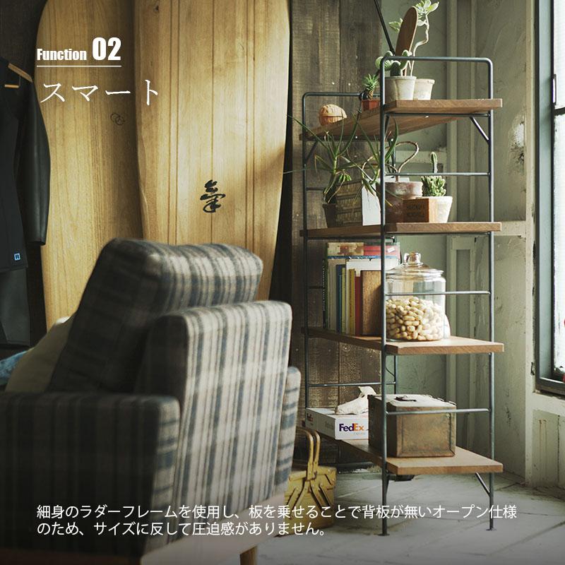 〔受注生産:メーカー直送:代引不可:納期目安1ヶ月程度〕 SWITCH スウィッチ Wheel Shelf ホイール シェルフ / 4段 棚 ラック 店舗什器 書棚 車輪付き 杉無垢材の画像