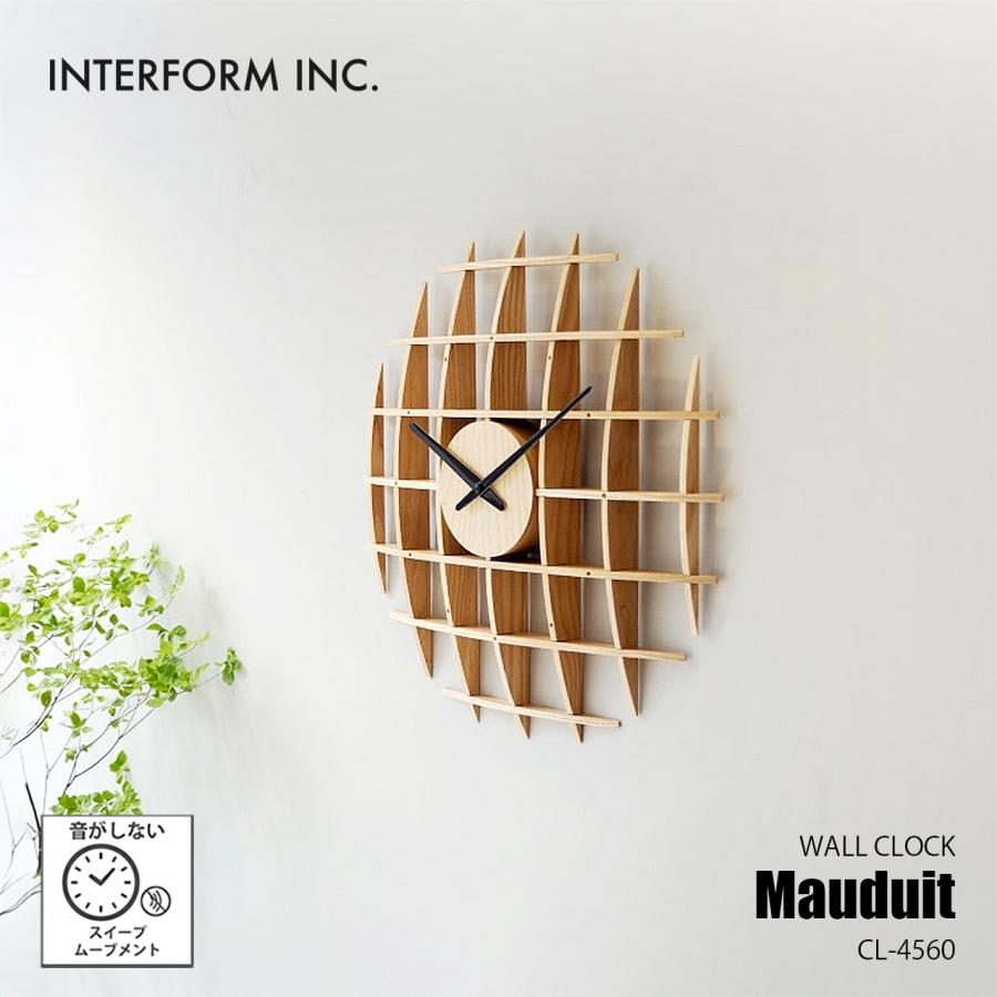 INTERFORM（インターフォルム） Mauduit モデュイ ウォールクロック 