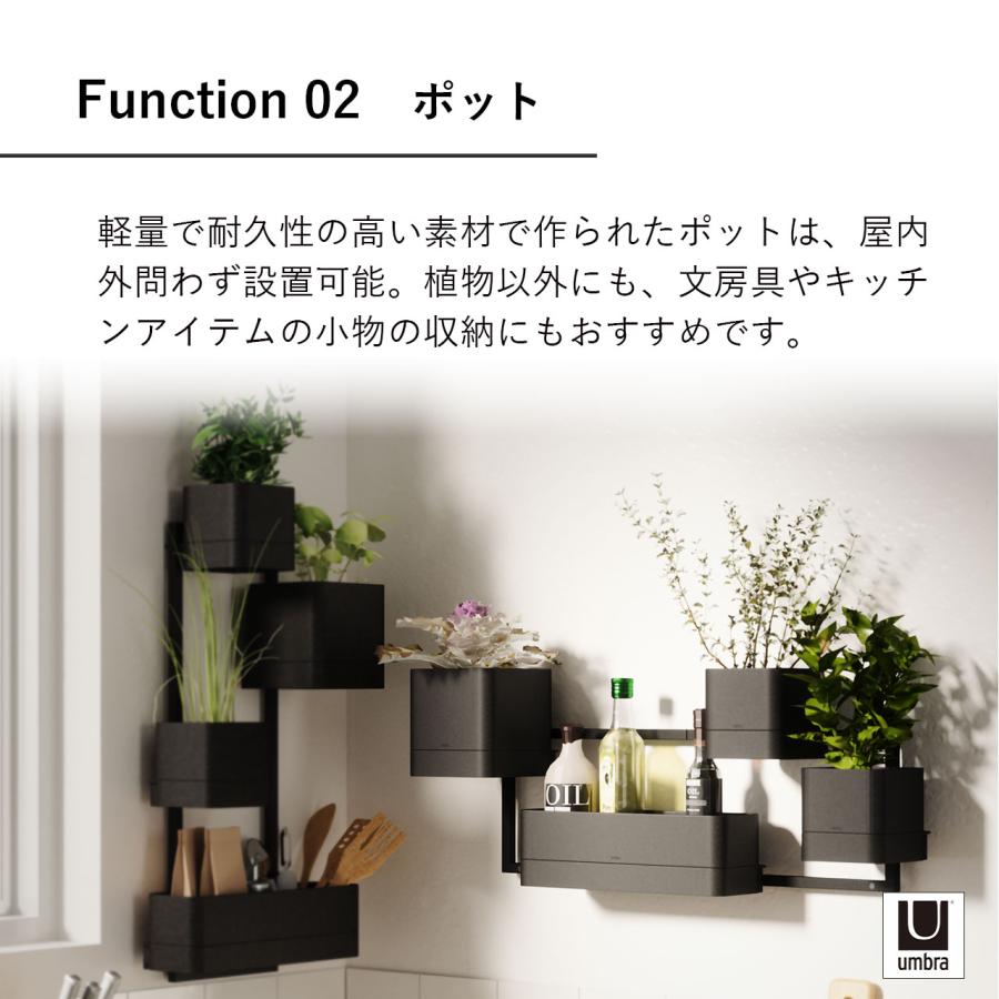 Umbra アンブラ キュービコ ウォールプランター CUBIKO WALL PLANTER プランター 観葉植物 多肉植物 収納 小物入れ 壁面 壁掛けの画像