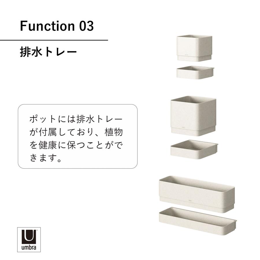 Umbra アンブラ キュービコ ウォールプランター CUBIKO WALL PLANTER プランター 観葉植物 多肉植物 収納 小物入れ 壁面 壁掛けの画像