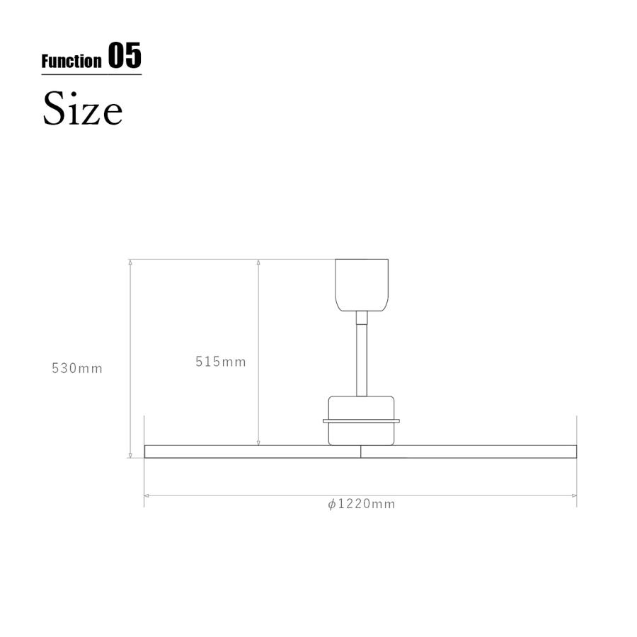 HERMOSA ハモサ BASQUE WOOD CEILING FAN LINE バスク ウッドシーリングファン ライン CF-005DCWALL / 12〜14畳向け DCモーター リモコン ※勾配天井不可_7
