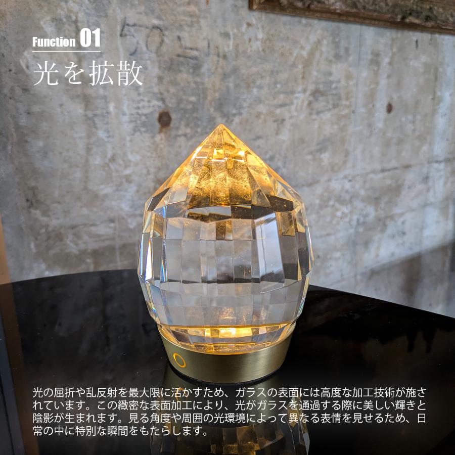 LYKKE リッケライティング Ice drop portable light アイスドロップ ポータブルライト ZU14 / 充電式 テーブルランプ ポータブルランプ コードレス K9光学ガラスの画像