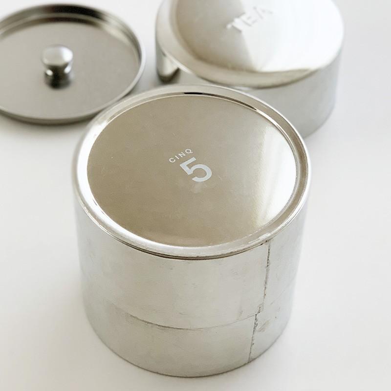 CINQ サンク ティー缶 ブリキ製 内蓋付き 茶筒 : Unmaison - 通販
