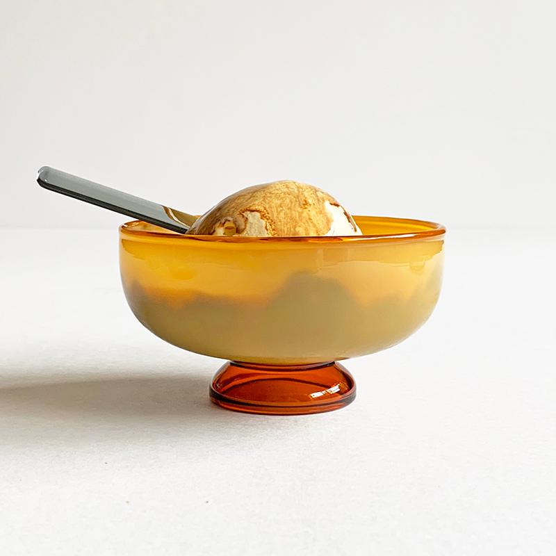 amabro（アマブロ） スノーボウル ガラス皿 アイスクリームカップ Snow