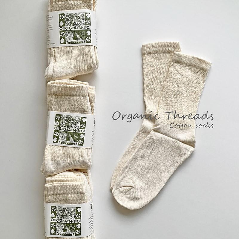 ORGANIC THREADS オーガニックスレッズ クルーソックス 3足セット