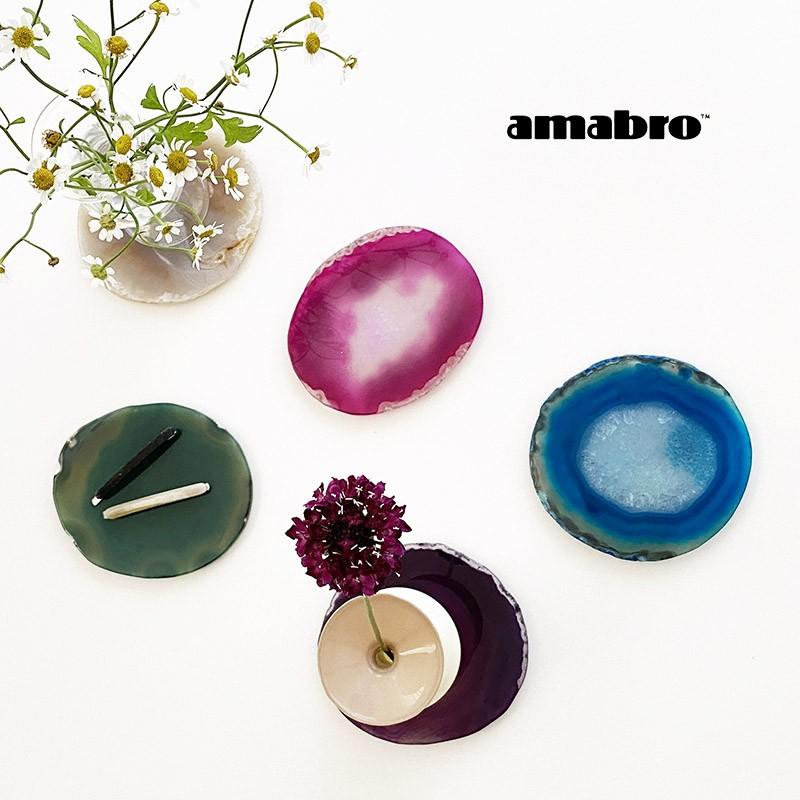 amabro（アマブロ） クリスタルコースター メノウ 天然石 アクセサリー