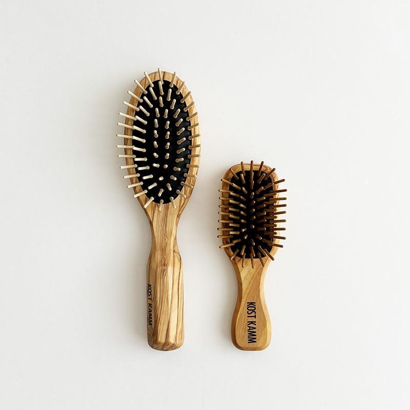 KOST KAMM コストカム ミニヘアブラシ 11.5cm オリーブウッド 木製
