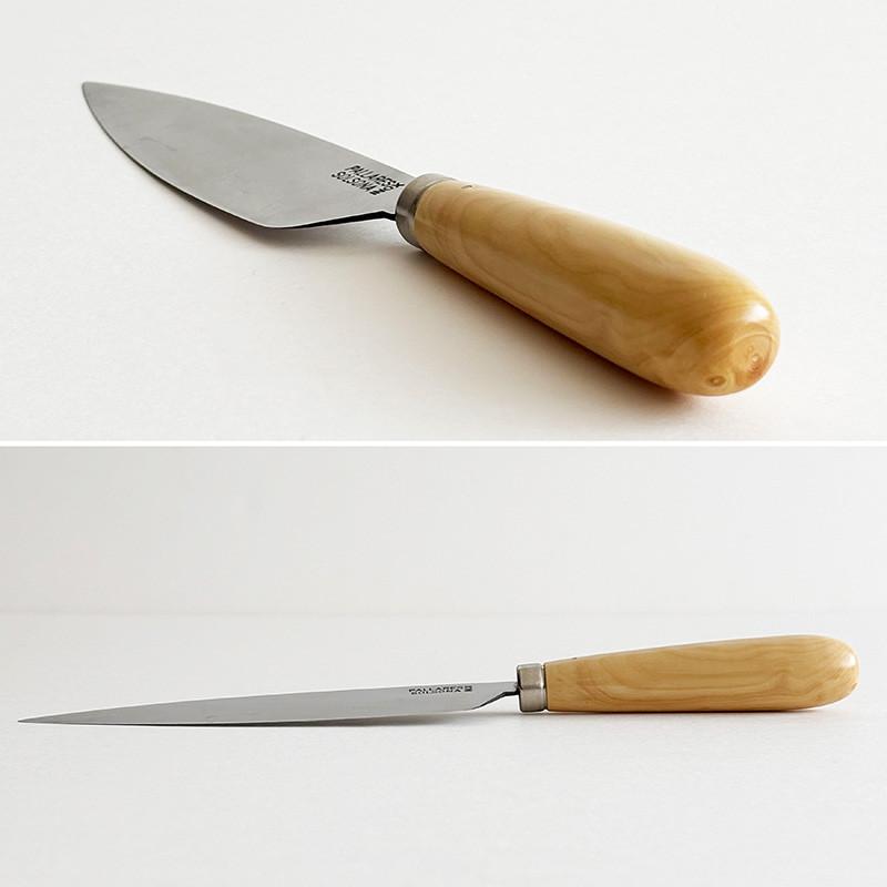 PALLARES パラレス キッチンナイフ ボックスウッド 刃渡り9cm 13cm 16cm 22cm スペイン ステンレス刃 ペティナイフ 万能 三徳 牛刀 包丁の画像