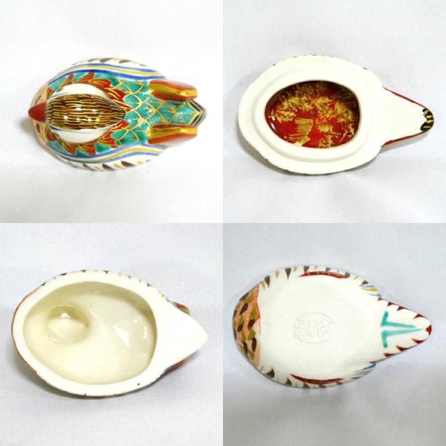 十一月の特売品】平安 御室窯造 仁清写 おしどり(鴛鴦) 香合 茶道具