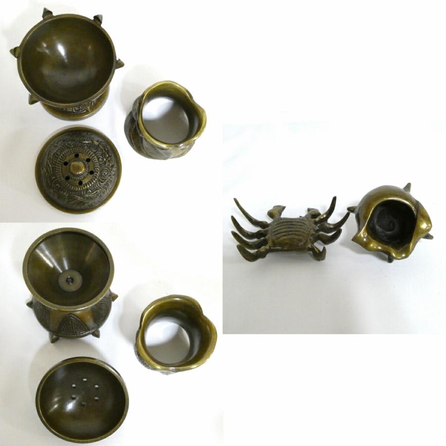 唐銅蕨蓋置 金谷宗林作 楽天市場】金谷宗林作 高岡 唐銅蓋置蕨雷紋唐草