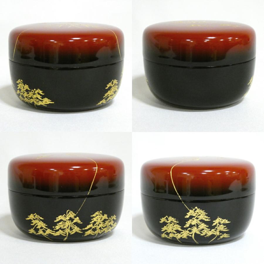 中村秀甫 曙富士蒔絵 大棗 共箱 茶入 茶器 漆芸 木製漆器 茶道具