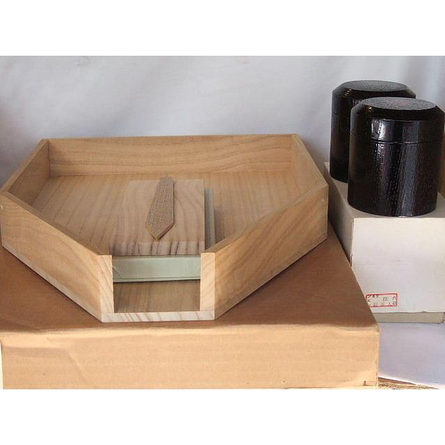 茶道具 (お取寄せ特売品）葉茶漏斗 セット「詰茶入・ヘラ付」 茶道具 葉茶