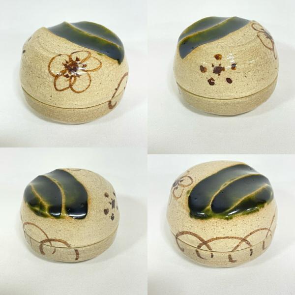 茶道具　香合・蓋置　織部香合蓋置壱双　鉄山作　紙箱　S47KG 中古】松本鉄山作 織部 香合蓋置壱双 茶道具【美品】送料無料 : ますや