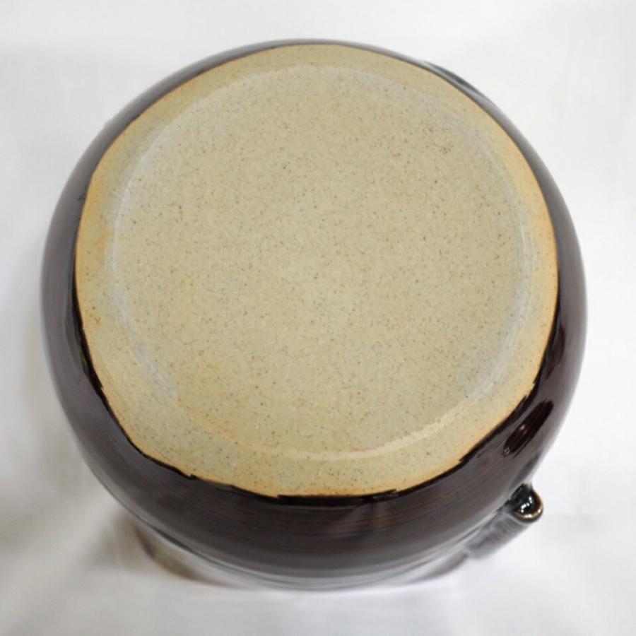 未使用 茶道具 青柳翠峰作 半月高取水指 陶印 塗師 海田宗